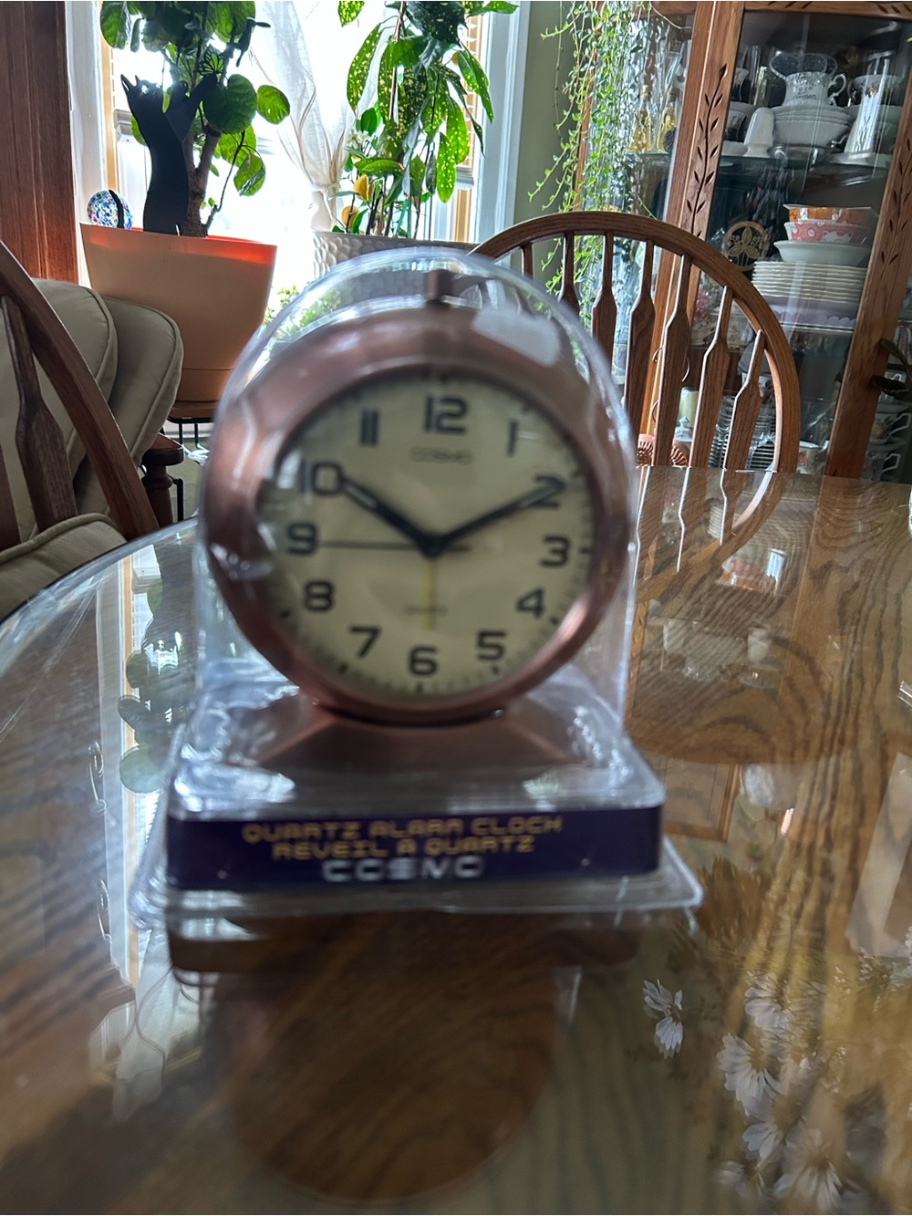 Vintage-Style Copper Alarm Clock with Easy-Read Dial